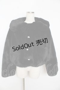 Angelic Pretty / Ladyファーショートコート  黒 Y-25-10-31-047-AP-CO-SZ-ZY