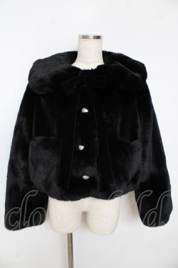 画像1: Angelic Pretty / Ladyファーショートコート  黒 Y-25-10-31-047-AP-CO-SZ-ZY