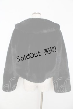 画像2: Angelic Pretty / Ladyファーショートコート  黒 Y-25-10-31-047-AP-CO-SZ-ZY