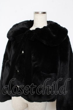 画像3: Angelic Pretty / Ladyファーショートコート  黒 Y-25-10-31-047-AP-CO-SZ-ZY