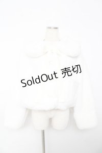 Angelic Pretty / Ladyファーショートコート  白 Y-25-10-31-048-AP-CO-SZ-ZY