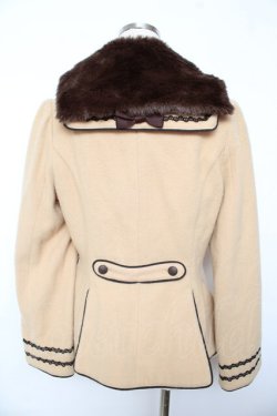 画像2: Innocent World / ファー付きハーフコート M キャメル Y-25-10-31-049-IW-CO-SZ-ZY