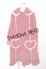 Angelic Pretty / Lovelyハートポッケコート  赤 Y-25-10-31-052-AP-CO-SZ-ZY