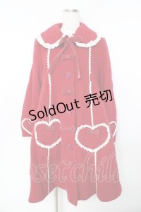 Angelic Pretty / Lovelyハートポッケコート  赤 Y-25-10-31-052-AP-CO-SZ-ZY