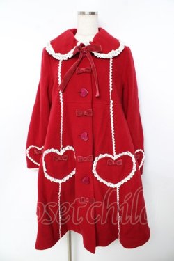 画像1: Angelic Pretty / Lovelyハートポッケコート  赤 Y-25-10-31-052-AP-CO-SZ-ZY