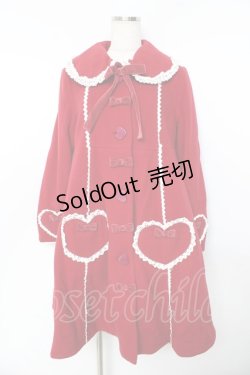 画像1: Angelic Pretty / Lovelyハートポッケコート  赤 Y-25-10-31-052-AP-CO-SZ-ZY