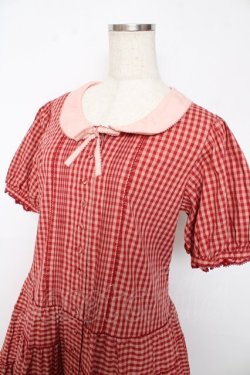 画像3: PINK HOUSE / カラーギンガムチェックワンピース F 赤 Y-25-10-31-054-LO-OP-AS-ZY