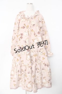 画像1: PINK HOUSE / ビターパンダプリントミディ丈ワンピース F ピンク Y-25-10-31-056-LO-SK-AS-ZY