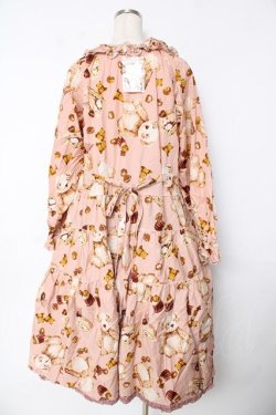 画像2: PINK HOUSE / ビターパンダプリントミディ丈ワンピース F ピンク Y-25-10-31-056-LO-SK-AS-ZY