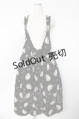 PINK HOUSE / ひな菊柄ジャンパースカート F 黒 Y-25-10-31-059-LO-OP-SZ-ZY