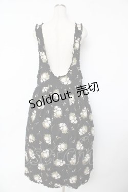 画像2: PINK HOUSE / ひな菊柄ジャンパースカート F 黒 Y-25-10-31-059-LO-OP-SZ-ZY