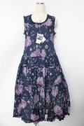 PINK HOUSE / ラベンダープリントノースリーブワンピース F 紺 Y-25-10-31-060-LO-OP-AS-ZY