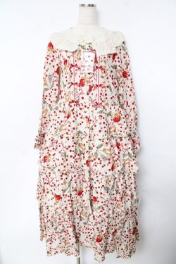 画像1: PINK HOUSE / キャットチェリードロッププリントワンピース F 生成り Y-25-10-31-063-LO-OP-AS-ZY