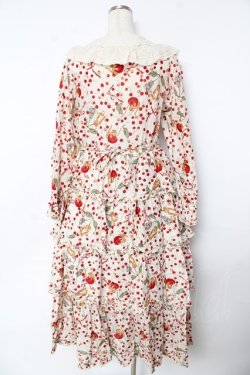 画像2: PINK HOUSE / キャットチェリードロッププリントワンピース F 生成り Y-25-10-31-063-LO-OP-AS-ZY