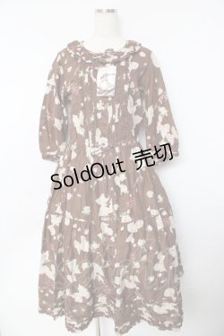 画像1: PINK HOUSE / ロージーローズプリントワンピース F ブラウン Y-25-10-31-064-LO-OP-AS-ZY