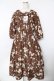 画像1: PINK HOUSE / ロージーローズプリントワンピース F ブラウン Y-25-10-31-064-LO-OP-AS-ZY (1)