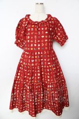 PINK HOUSE / Pink House Favoritesプリントワンピース F 赤 Y-25-10-31-065-LO-OP-AS-ZY