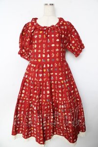 PINK HOUSE / Pink House Favoritesプリントワンピース F 赤 Y-25-10-31-065-LO-OP-AS-ZY