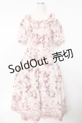 PINK HOUSE / ローズリースプリントワンピース F ピンク Y-25-10-31-066-LO-OP-SZ-ZY