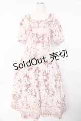 PINK HOUSE / ローズリースプリントワンピース F ピンク Y-25-10-31-066-LO-OP-SZ-ZY