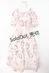 PINK HOUSE / ローズリースプリントワンピース F ピンク Y-25-10-31-066-LO-OP-SZ-ZY