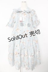 PINK HOUSE / クッキーラビッツプリントフード付きミディワンピース F サックス Y-25-10-31-067-LO-OP-AS-ZY