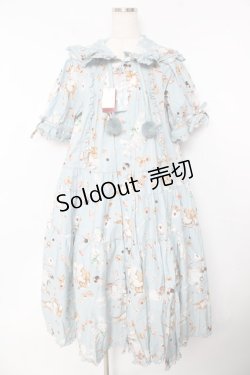 画像1: PINK HOUSE / クッキーラビッツプリントフード付きミディワンピース F サックス Y-25-10-31-067-LO-OP-AS-ZY