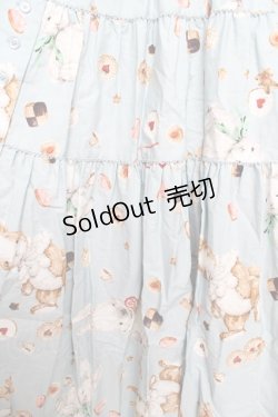 画像4: PINK HOUSE / クッキーラビッツプリントフード付きミディワンピース F サックス Y-25-10-31-067-LO-OP-AS-ZY