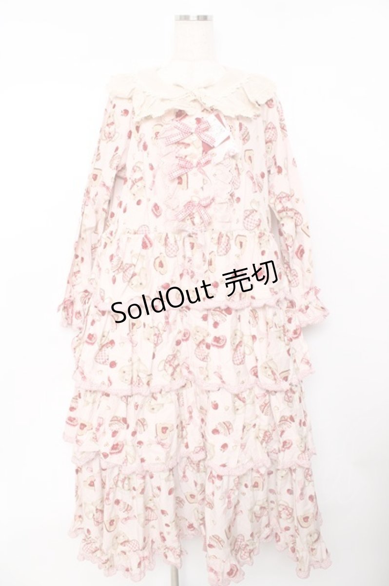 画像1: PINK HOUSE / sweets lop ear bunnyワンピース F ピンク Y-25-10-31-070-LO-OP-AS-ZY (1)