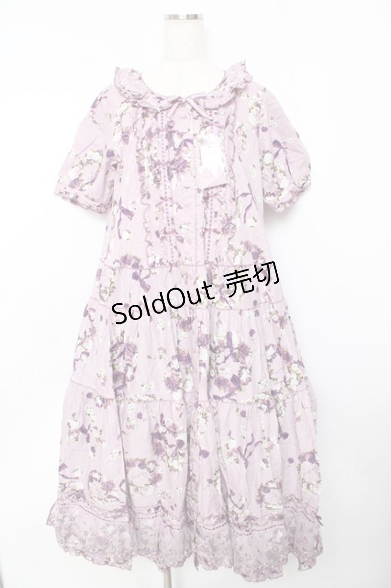 画像1: PINK HOUSE / ローズリースプリントワンピース F ラベンダー Y-25-10-31-071-LO-OP-AS-ZY (1)
