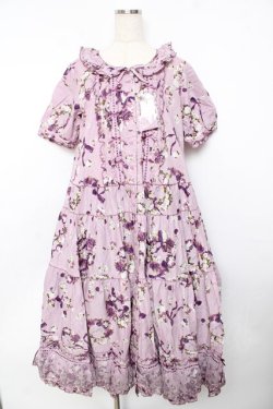画像1: PINK HOUSE / ローズリースプリントワンピース F ラベンダー Y-25-10-31-071-LO-OP-AS-ZY