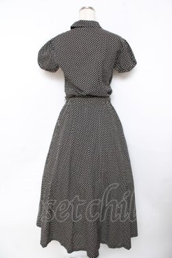 画像2: PINK HOUSE / ドットワンピース F 黒 Y-25-10-31-073-LO-OP-SZ-ZY