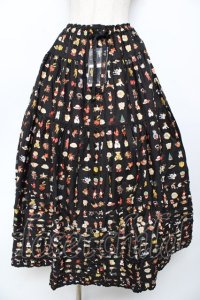 PINK HOUSE / Pink House Favoritesプリントスカート F 黒 Y-25-10-31-074-LO-SK-SZ-ZY