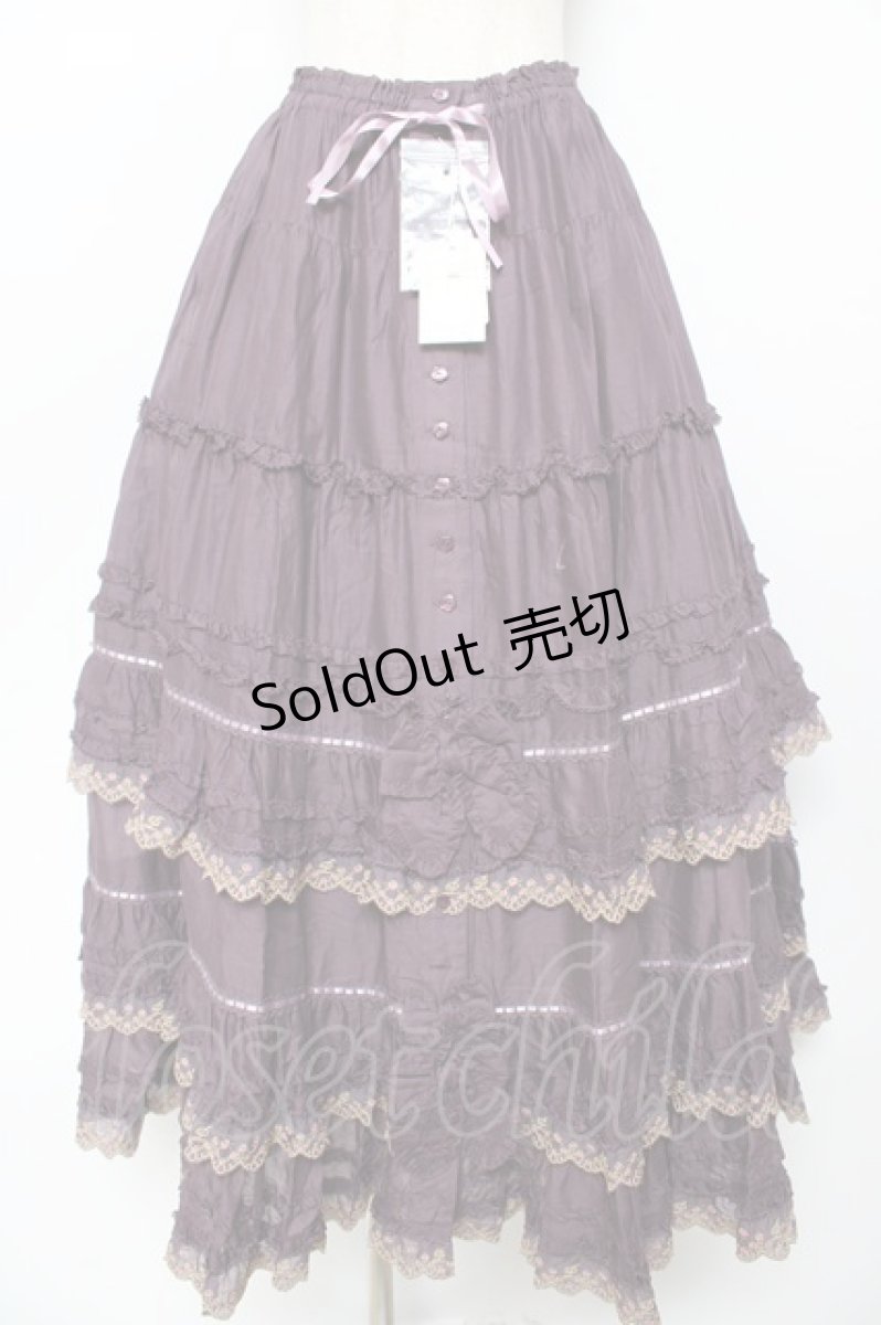 画像1: PINK HOUSE / ドイリーレース使いスカート F パープル Y-25-10-31-076-LO-SK-SZ-ZY (1)