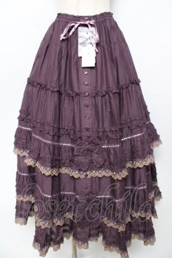 画像1: PINK HOUSE / ドイリーレース使いスカート F パープル Y-25-10-31-076-LO-SK-SZ-ZY