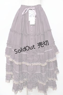 画像1: PINK HOUSE / ドイリーレース使いスカート F パープル Y-25-10-31-076-LO-SK-SZ-ZY