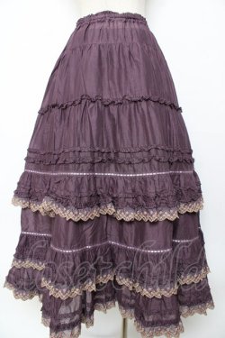 画像2: PINK HOUSE / ドイリーレース使いスカート F パープル Y-25-10-31-076-LO-SK-SZ-ZY