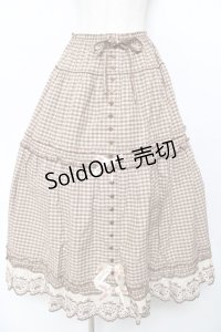 PINK HOUSE / オリジナルクマレースチェックスカート F ブラウン Y-25-10-31-077-LO-SK-AS-ZY