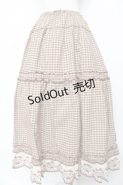 画像2: PINK HOUSE / オリジナルクマレースチェックスカート F ブラウン Y-25-10-31-077-LO-SK-AS-ZY