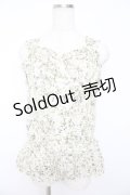 PINK HOUSE / White Cloverプリントノースリーブブラウス F ホワイト Y-25-10-31-080-LO-BL-AS-ZY