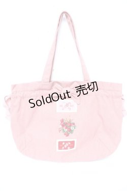 画像1: PINK HOUSE / いちご刺繍ワッペントートバッグ F ピンク Y-25-10-31-002-LO-BG-SZ-ZY