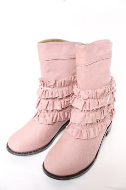 画像1: PINK HOUSE / ピコフリルアップブーツ   Y-25-10-31-008-LO-SH-AS-ZY
