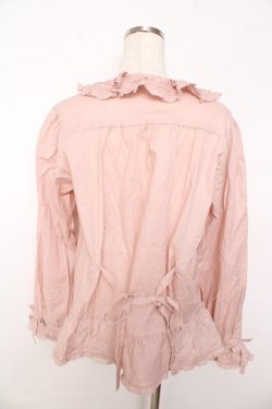画像2: PINK HOUSE / ローンフリルオーバーブラウス F ピンク Y-25-10-31-025-LO-BL-AS-ZY