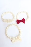 LOLITA / パールリボン3連ブレスレット   Y-25-11-01-001-LO-AC-SZ-ZY