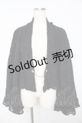 axes femme / 起毛レース姫袖風ボレロ  黒 Y-25-11-01-051-AX-TO-SZ-ZY