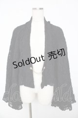 axes femme / 起毛レース姫袖風ボレロ  黒 Y-25-11-01-051-AX-TO-SZ-ZY