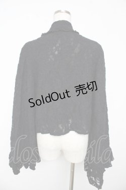 画像2: axes femme / 起毛レース姫袖風ボレロ  黒 Y-25-11-01-051-AX-TO-SZ-ZY