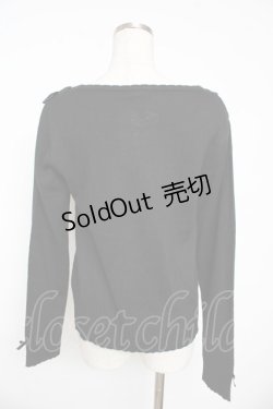 画像2: axes femme POETIQUE / フェミニンリボンカーディガン  黒 Y-25-11-01-052-AX-TO-AS-ZY