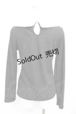 画像2: axes femme POETIQUE / 薔薇刺繍入りブラウス風プルオーバー M 黒 Y-25-11-01-054-AX-TO-SZ-ZY