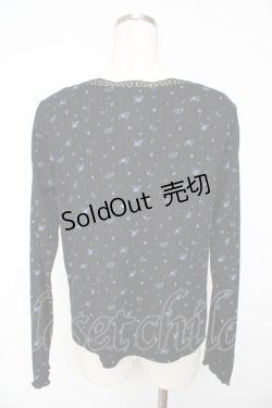 画像2: axes femme / 小花プリントリブインナー M 黒 Y-25-11-01-057-AX-TO-SZ-ZY